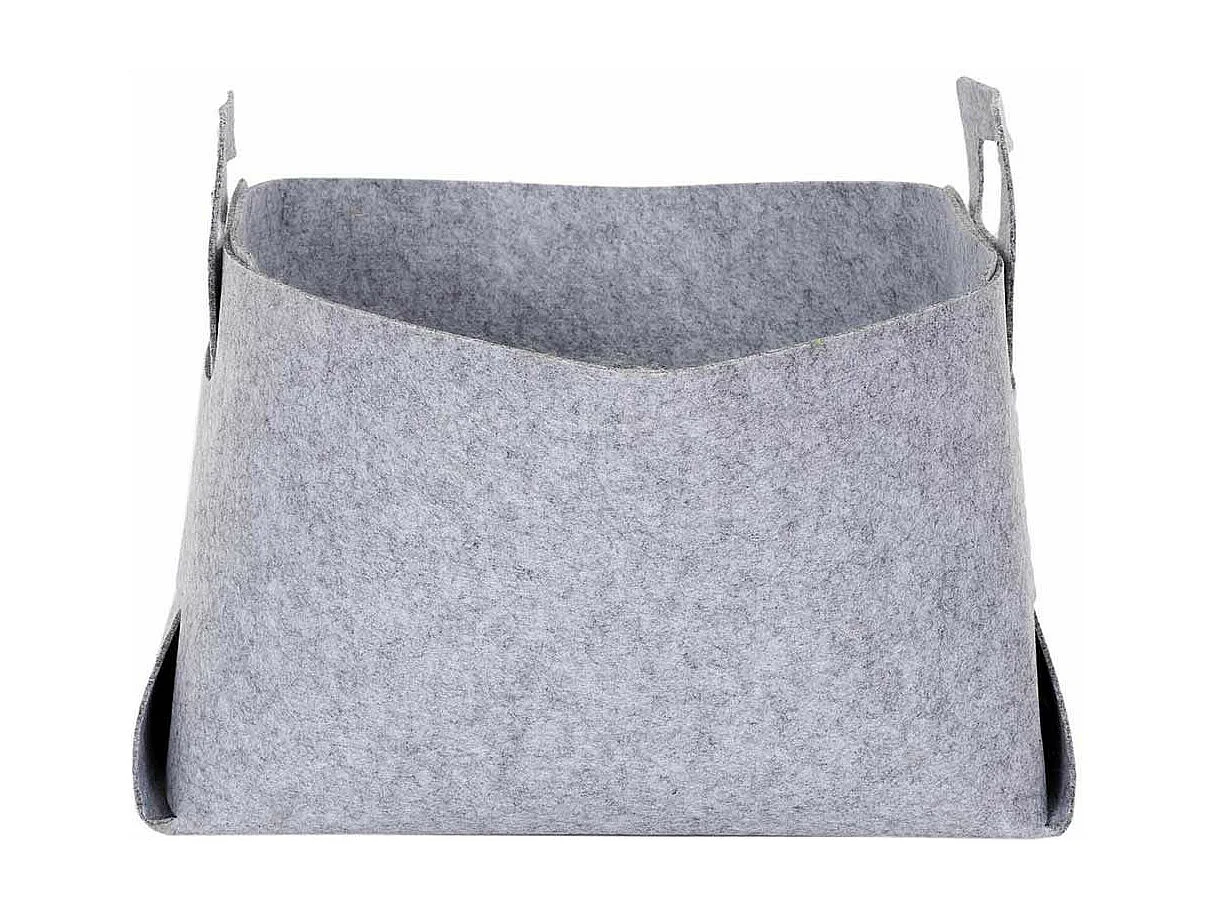 Panier de Rangement "Feutre Pliable" 50cm Gris