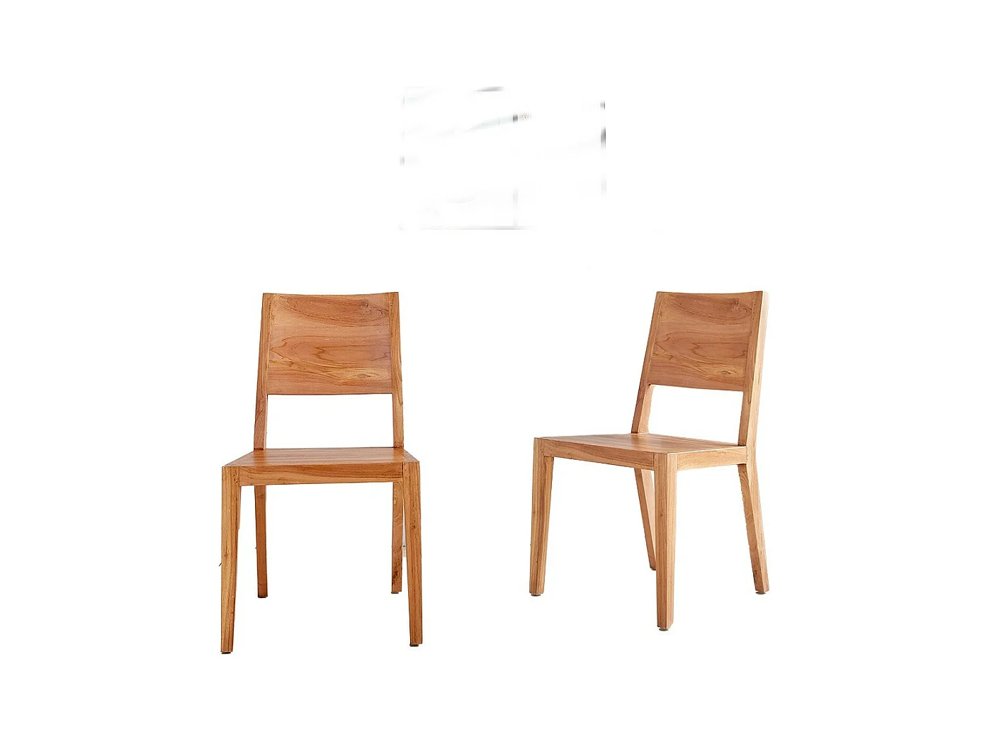 Lot de 2 chaises en teck massif