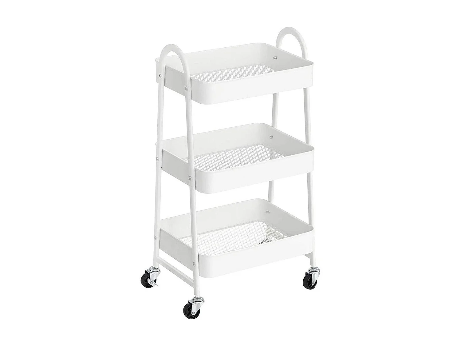Chariot mobile à 3 métal blanche 45 x 0.6 x 23.5 cm 12_0002455