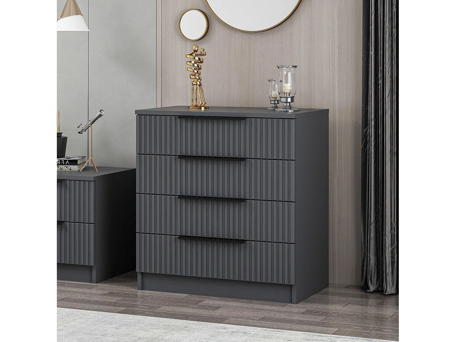 Cómoda Kale-7899 antracita 72x77x42 cm