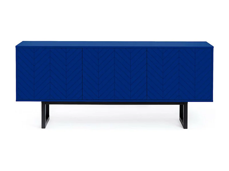 Buffet 3 Portes Triangle "Camden" 175cm Bleu