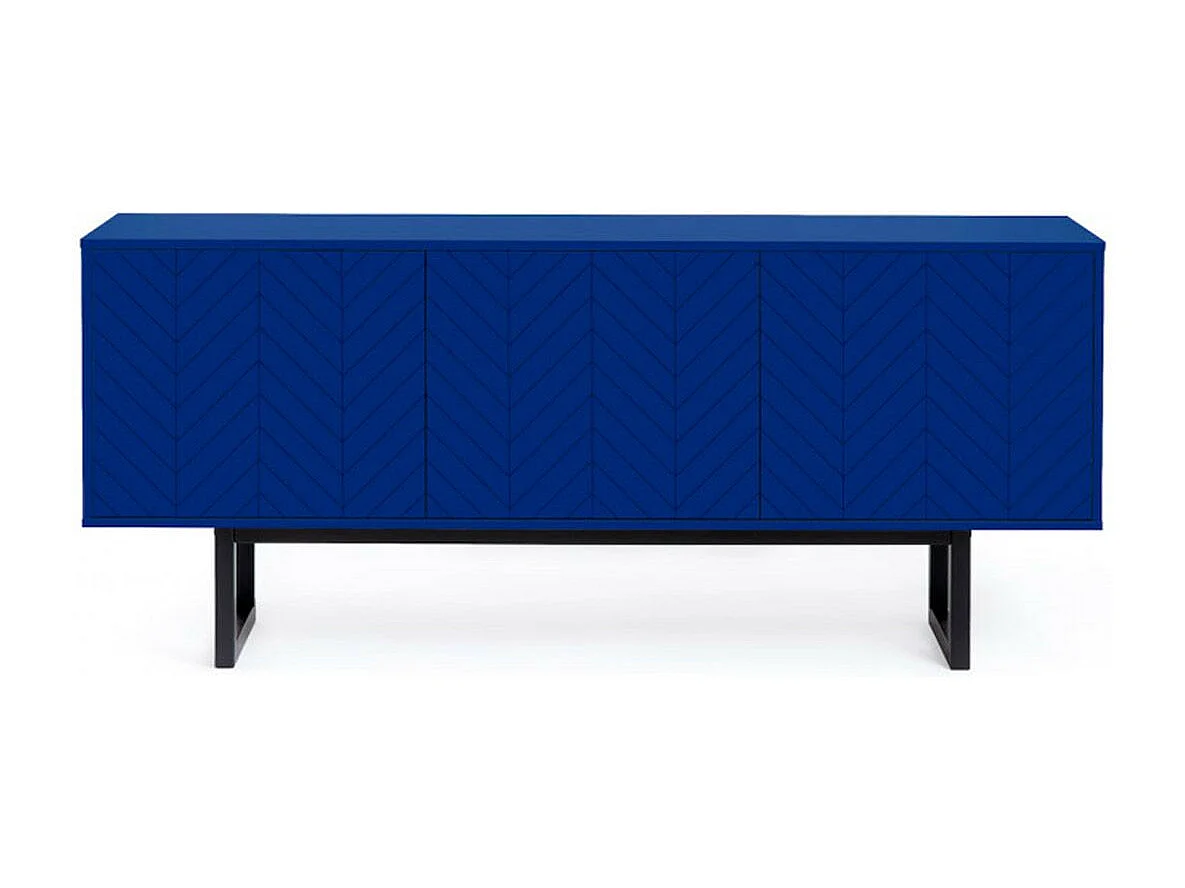 Buffet 3 Portes Triangle "Camden" 175cm Bleu