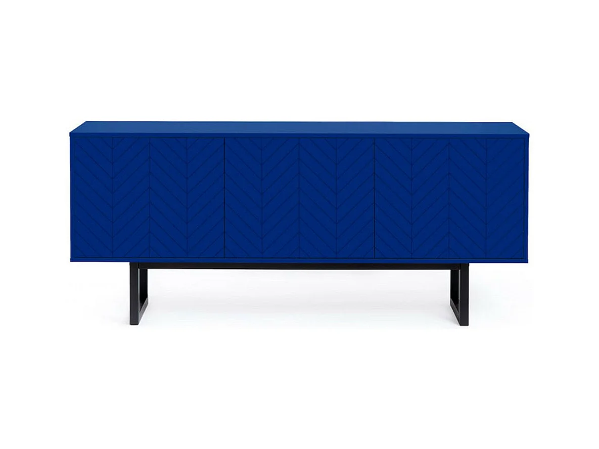 Buffet 3 Portes Triangle "Camden" 175cm Bleu