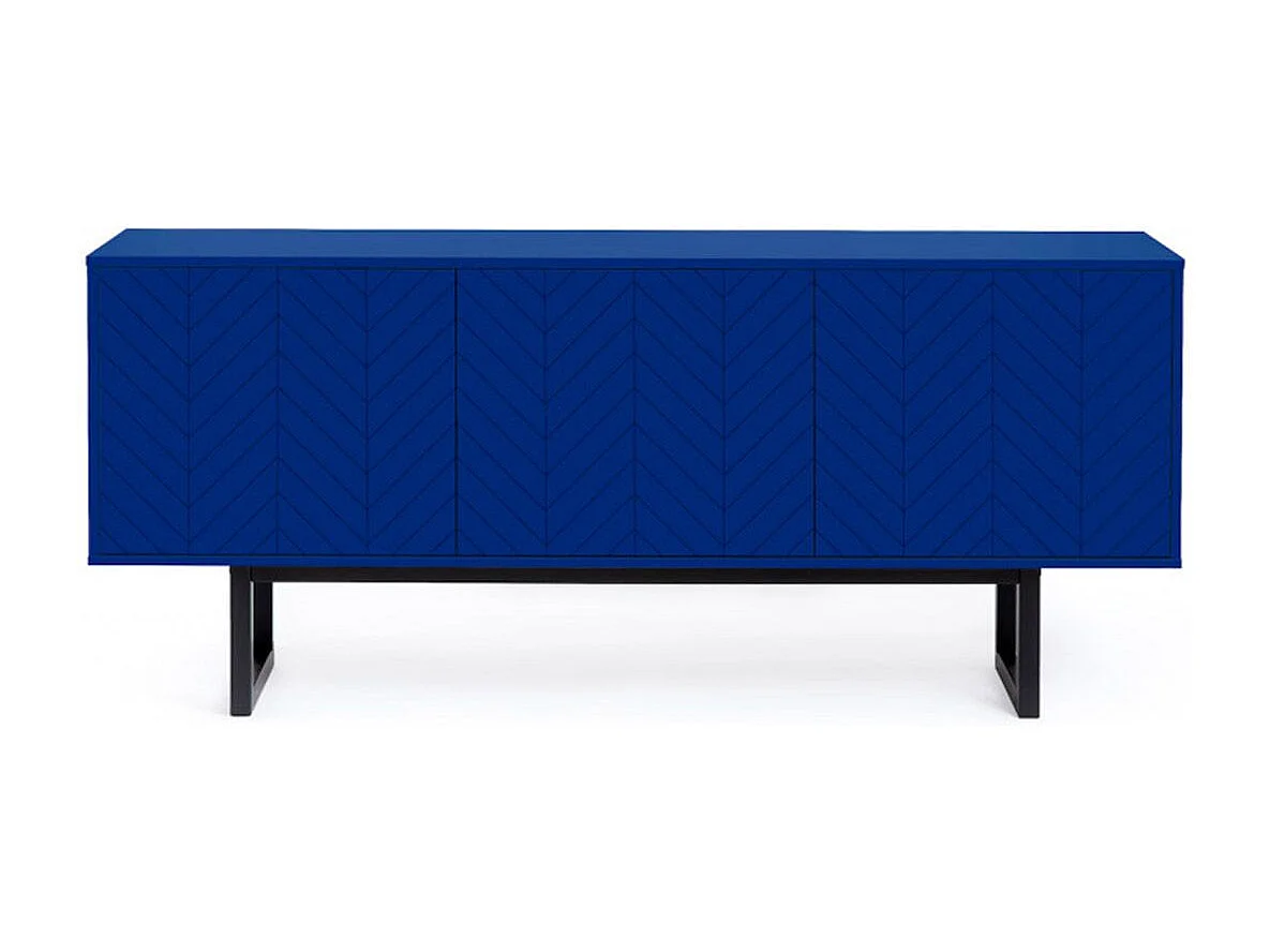 Buffet 3 Portes Triangle "Camden" 175cm Bleu