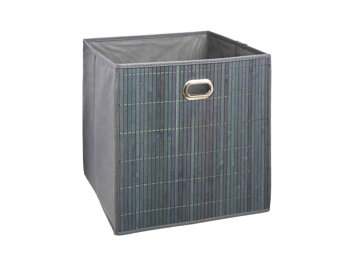 Boîte de Rangement Pliable "Bambou" 31x31cm Gris