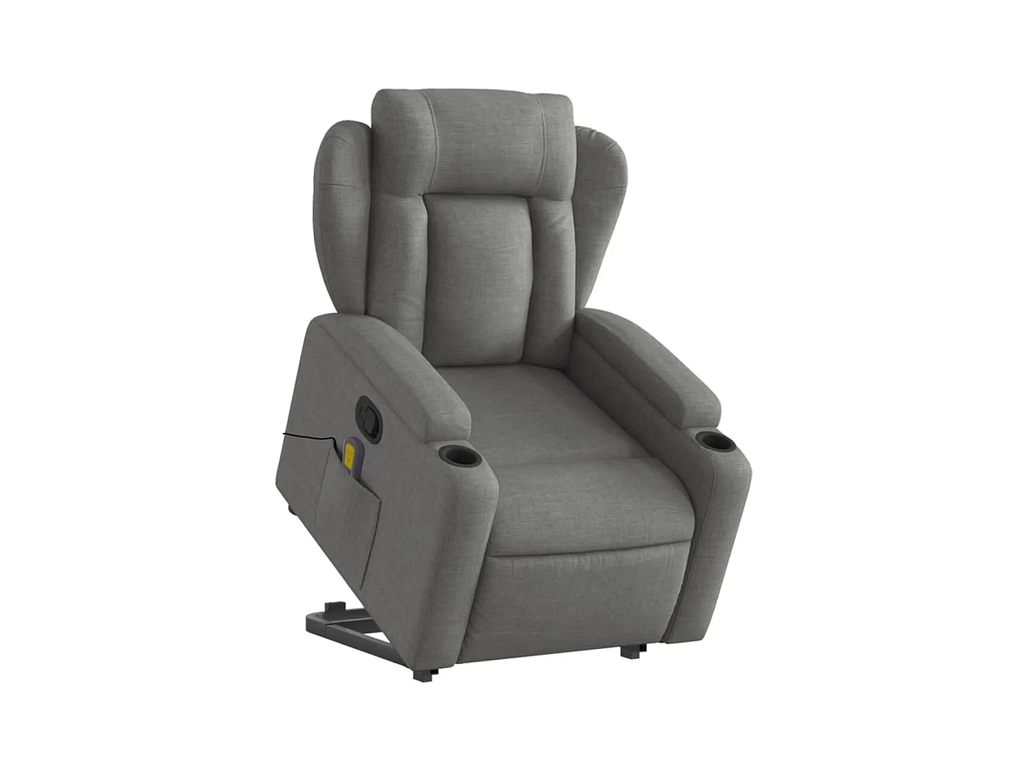Fauteuil de massage inclinable Gris foncé Tissu