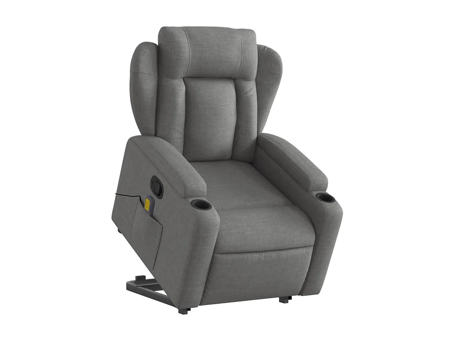 Fauteuil de massage inclinable Gris foncé Tissu