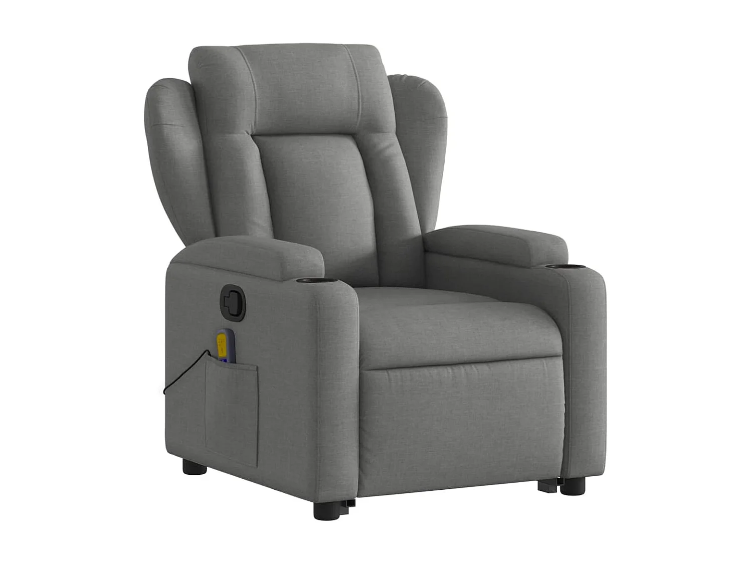 Fauteuil de massage inclinable Gris foncé Tissu