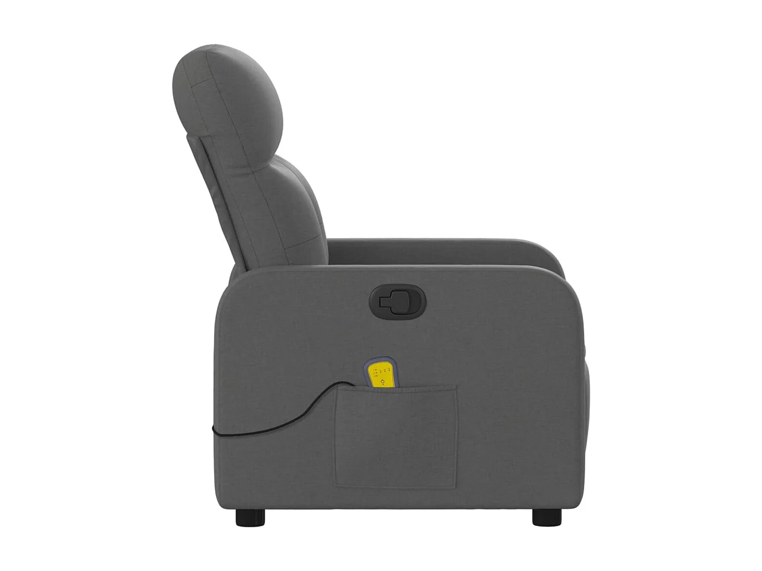 Fauteuil de massage inclinable Gris foncé Tissu
