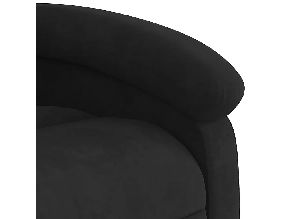 Poltrona Alzapersona Massaggi Elettrica Reclinante Nera Velluto