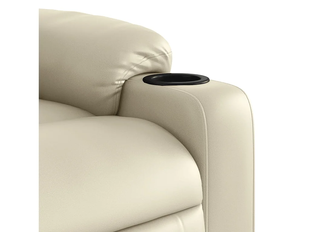 Poltrona Reclinabile Crema in Similpelle