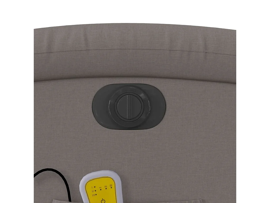 Fauteuil inclinable de massage électrique Taupe Tissu