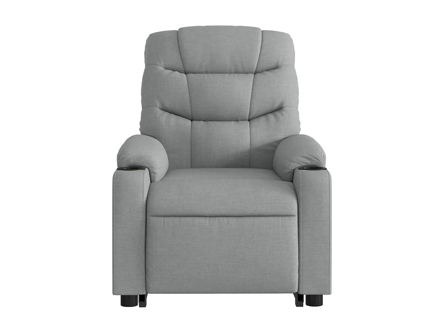 Fauteuil inclinable de massage électrique Gris clair Tissu