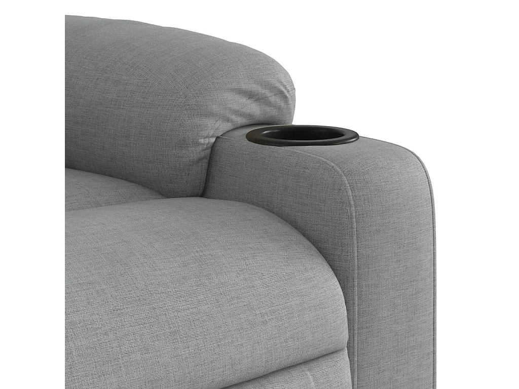 Fauteuil inclinable de massage électrique Gris clair Tissu