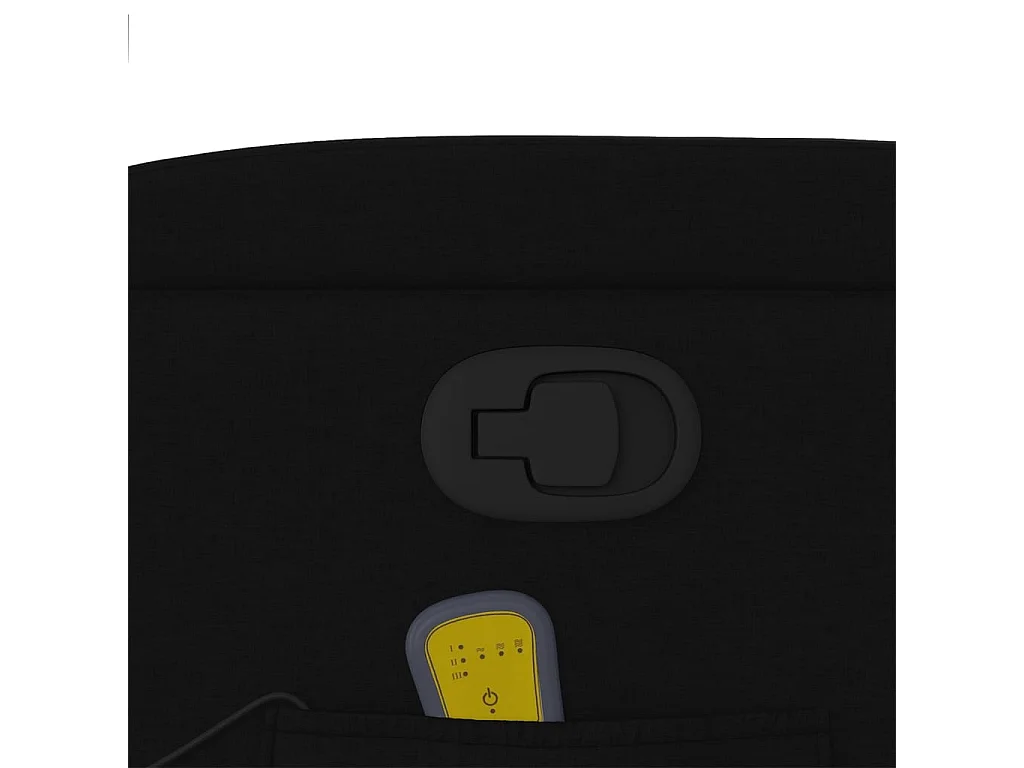 Poltrona Alzapersona Massaggiante Reclinabile Nera in Tessuto