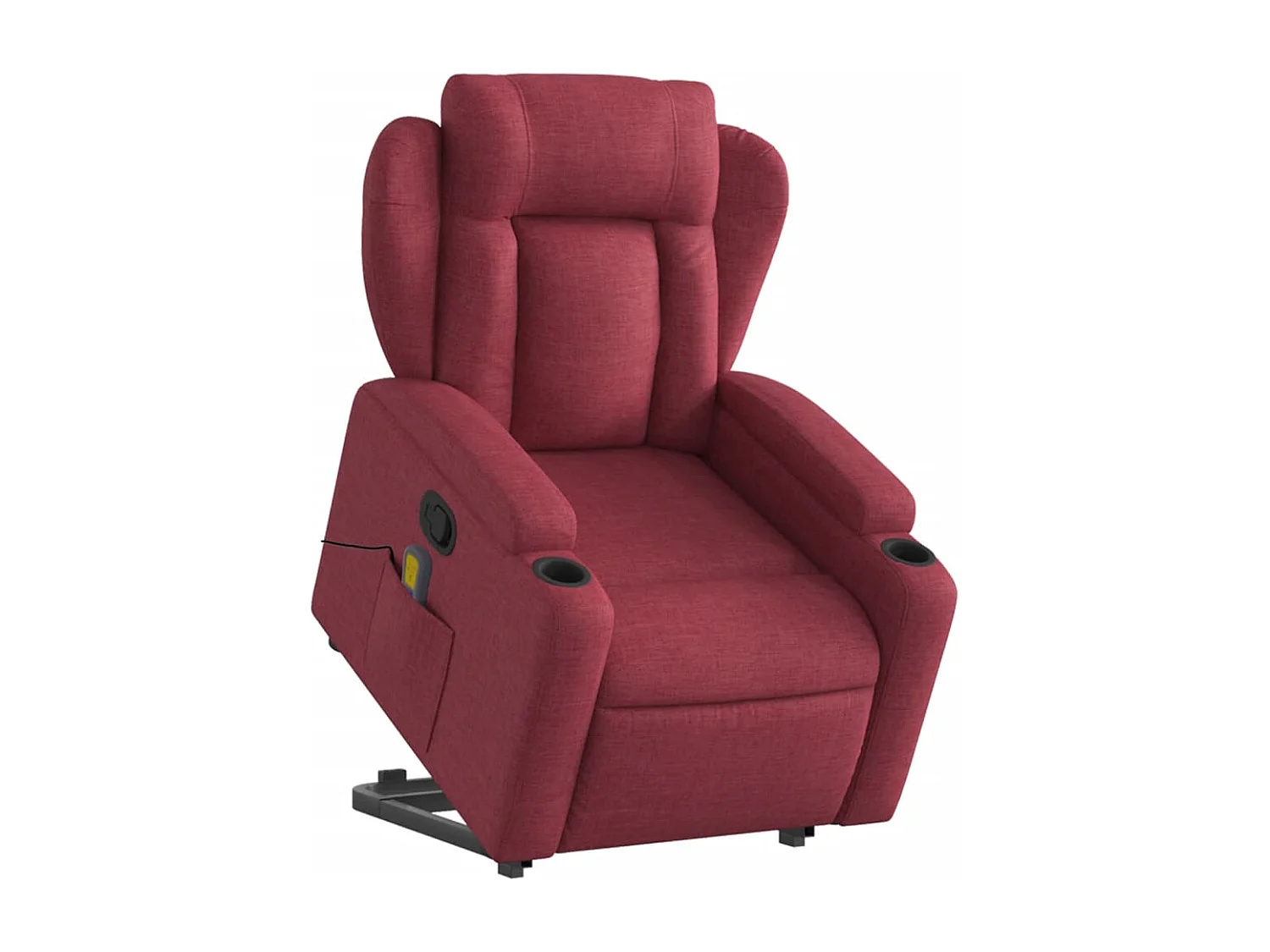 Poltrona de massagens reclin. elevatória tecido vermelho tinto