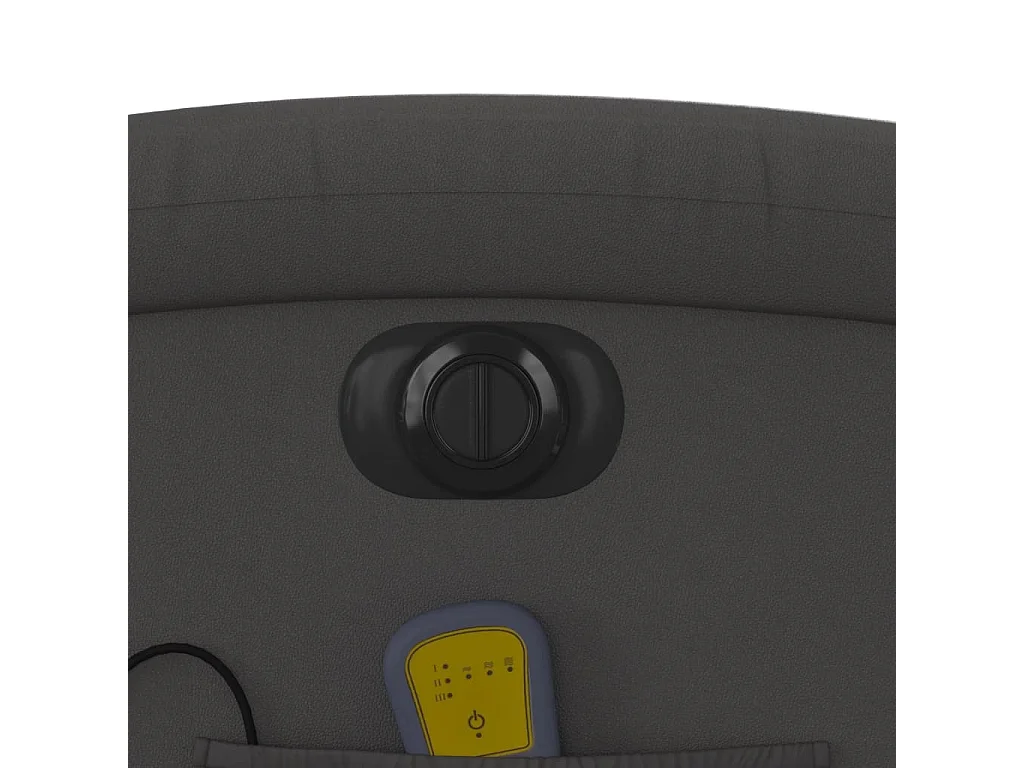 Massagesessel Elektrisch Grau Echtleder