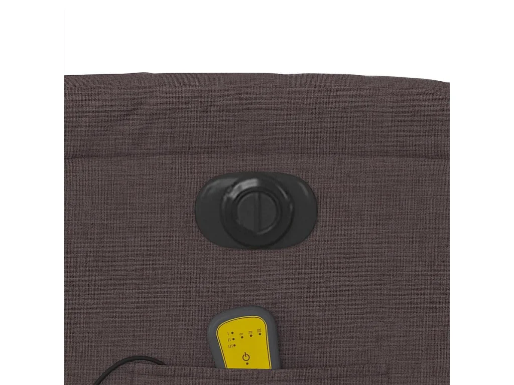 Poltrona reclinável massagens elétrica tecido castanho-escuro