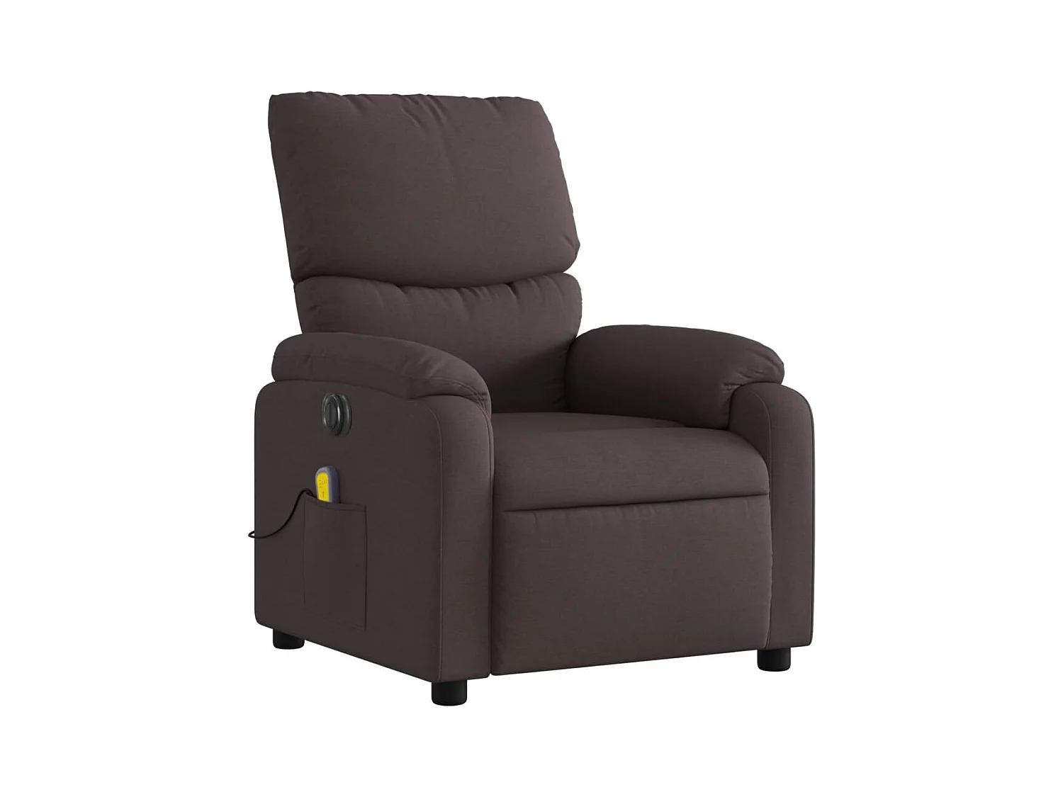 Massagesessel Elektrisch Dunkelbraun Stoff