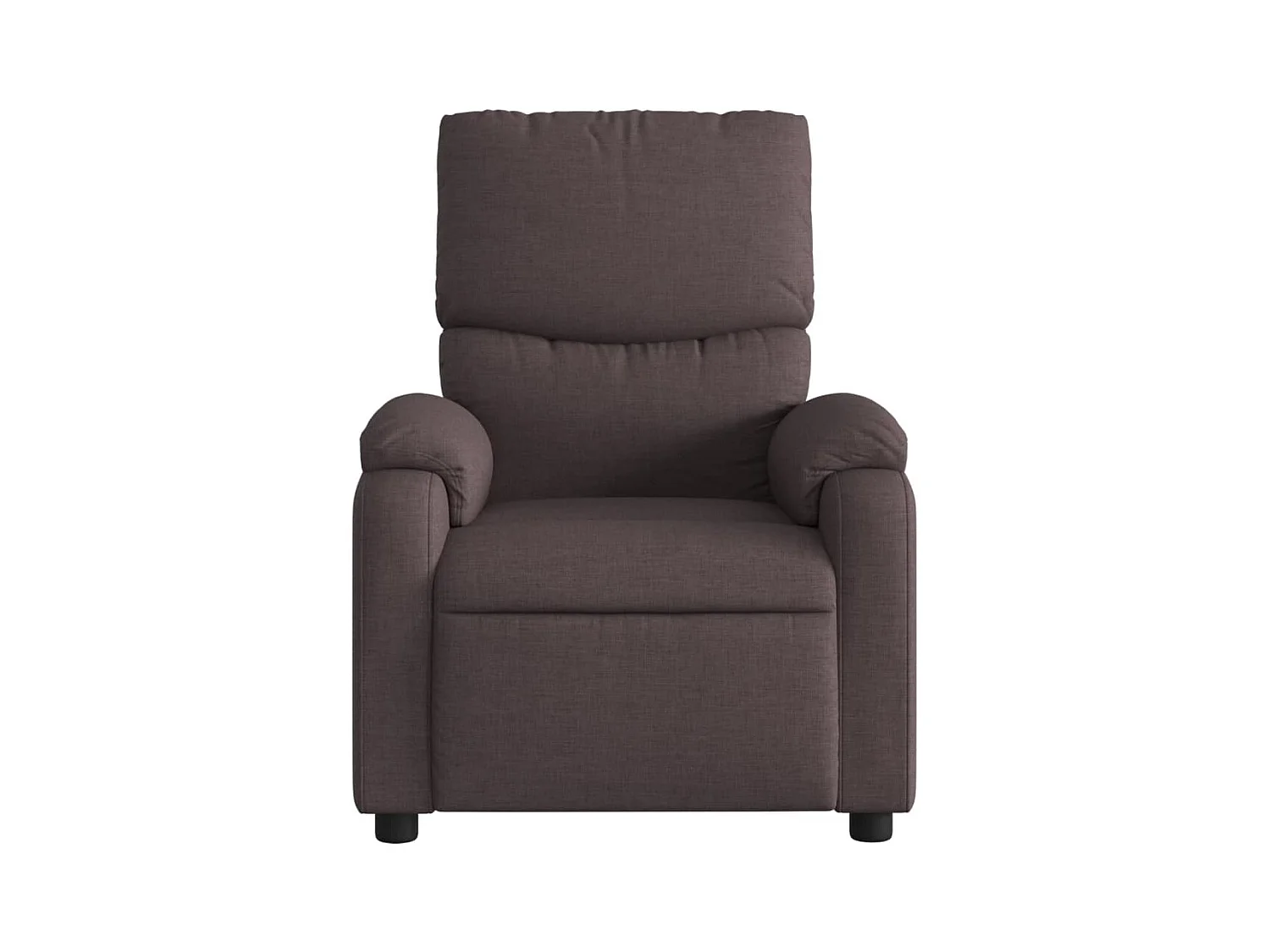 Massagesessel Elektrisch Dunkelbraun Stoff