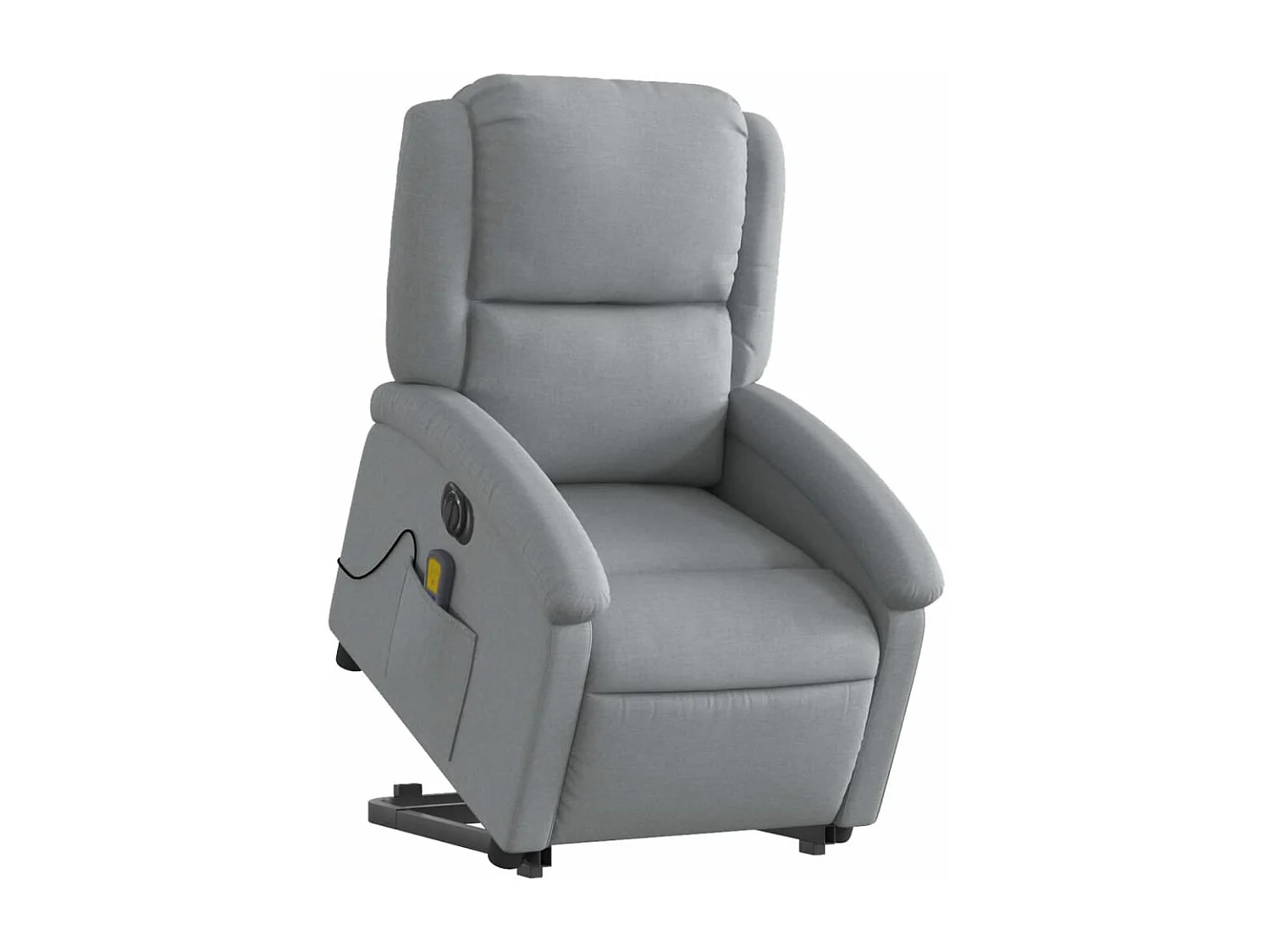 Fauteuil inclinable de massage électrique Gris clair Tissu