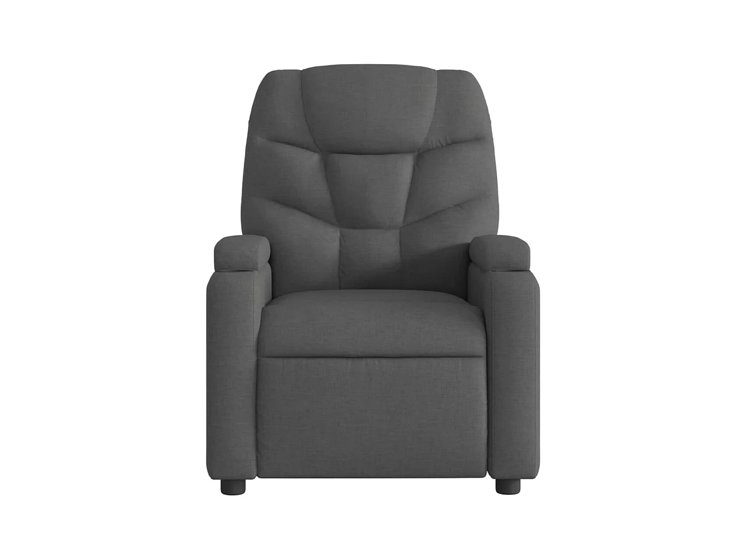 Poltrona Elettrica Reclinabile Grigio Scuro in Tessuto