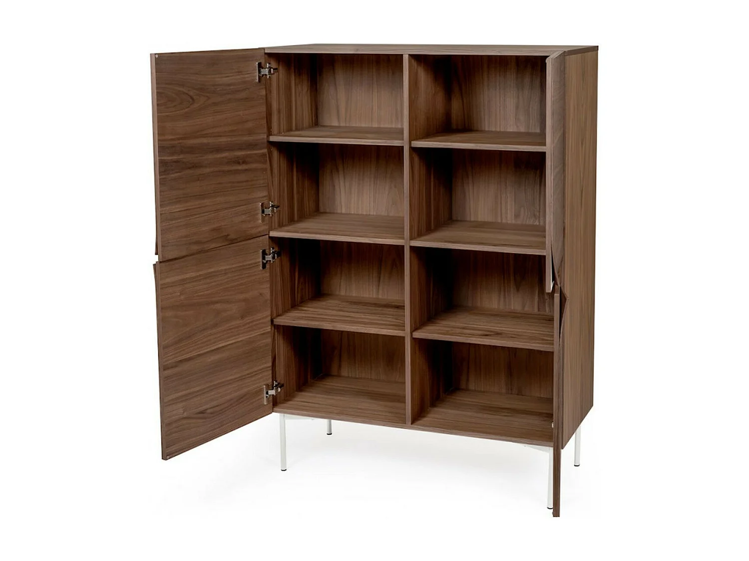 Buffet 4 Portes & 4 Niveaux "Plof" 140cm Noyer