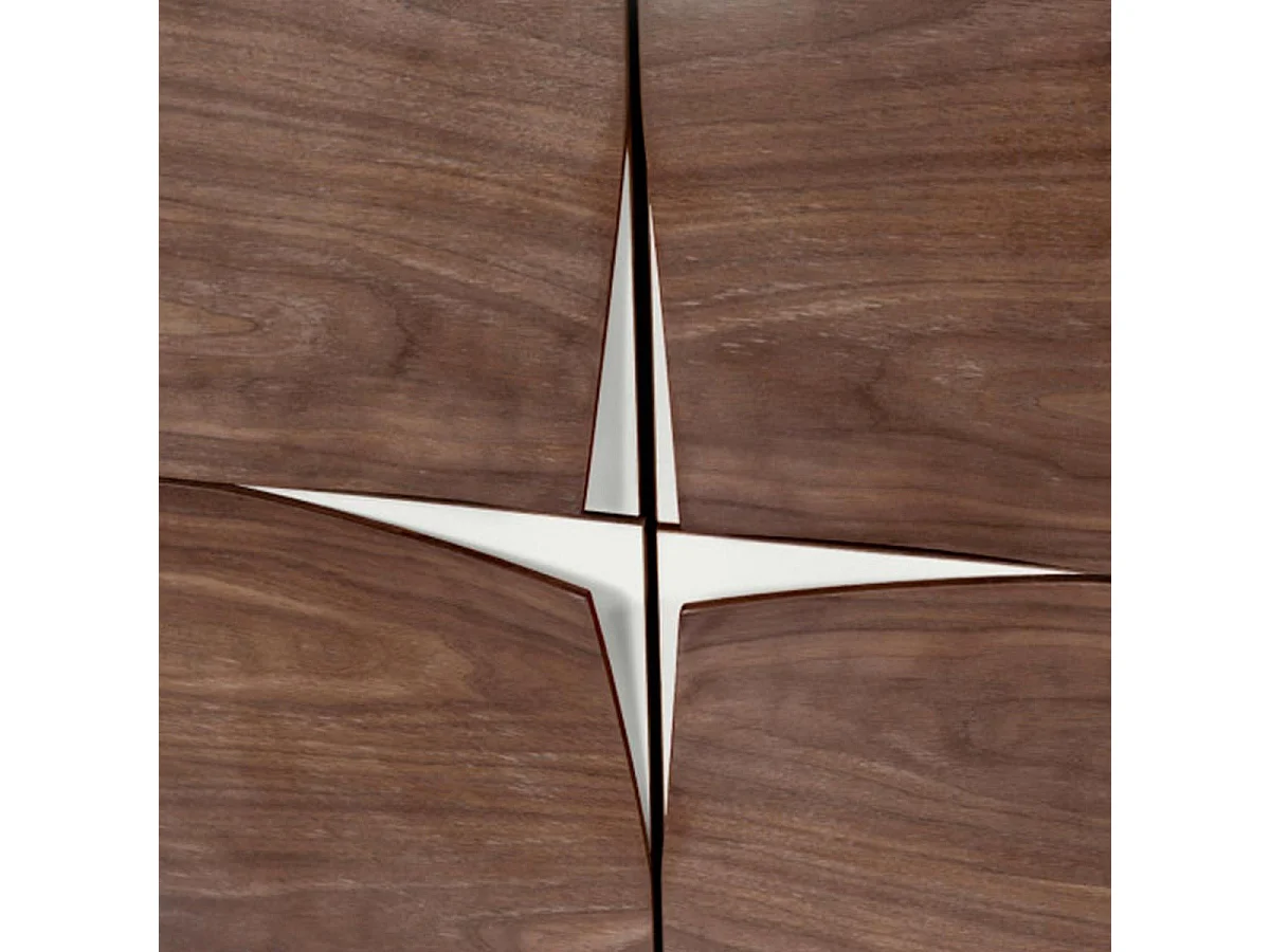 Buffet 4 Portes & 4 Niveaux "Plof" 140cm Noyer