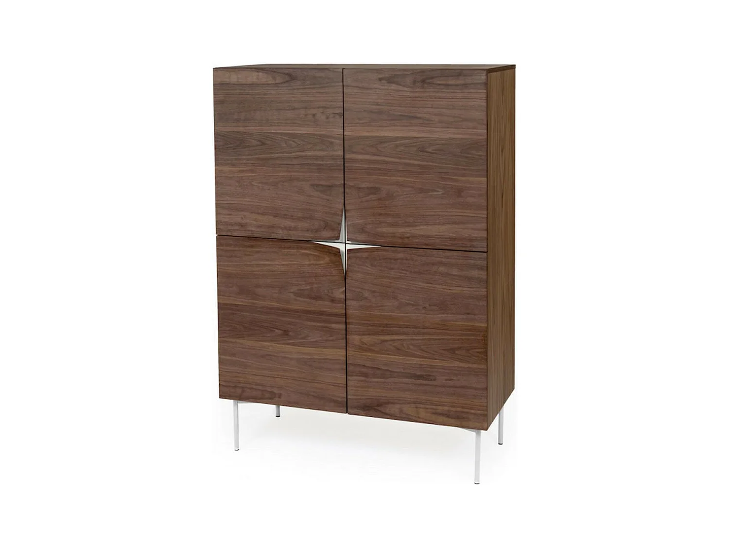 Buffet 4 Portes & 4 Niveaux "Plof" 140cm Noyer