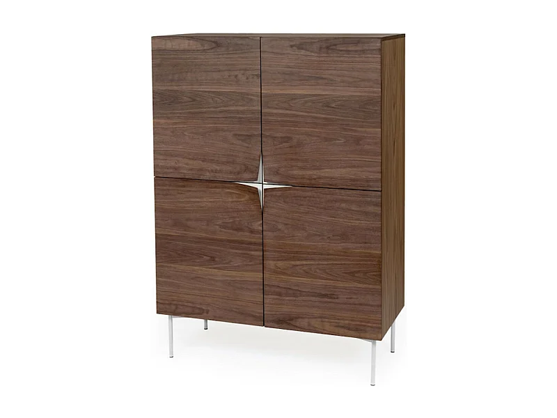 Buffet 4 Portes & 4 Niveaux "Plof" 140cm Noyer