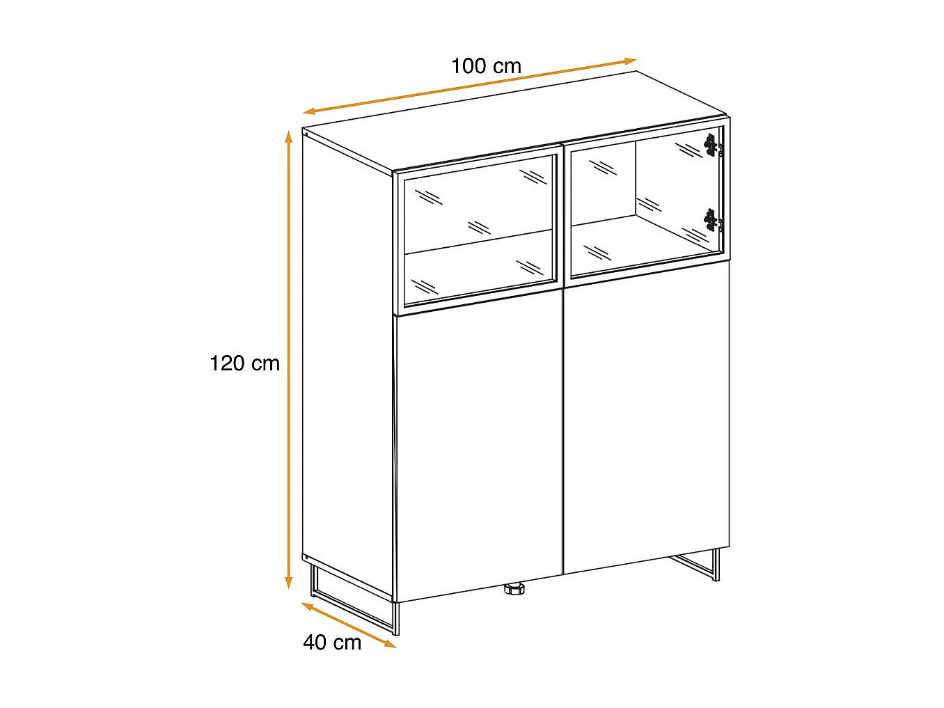 Buffet Design 2 Portes "Plank" 120cm Naturel