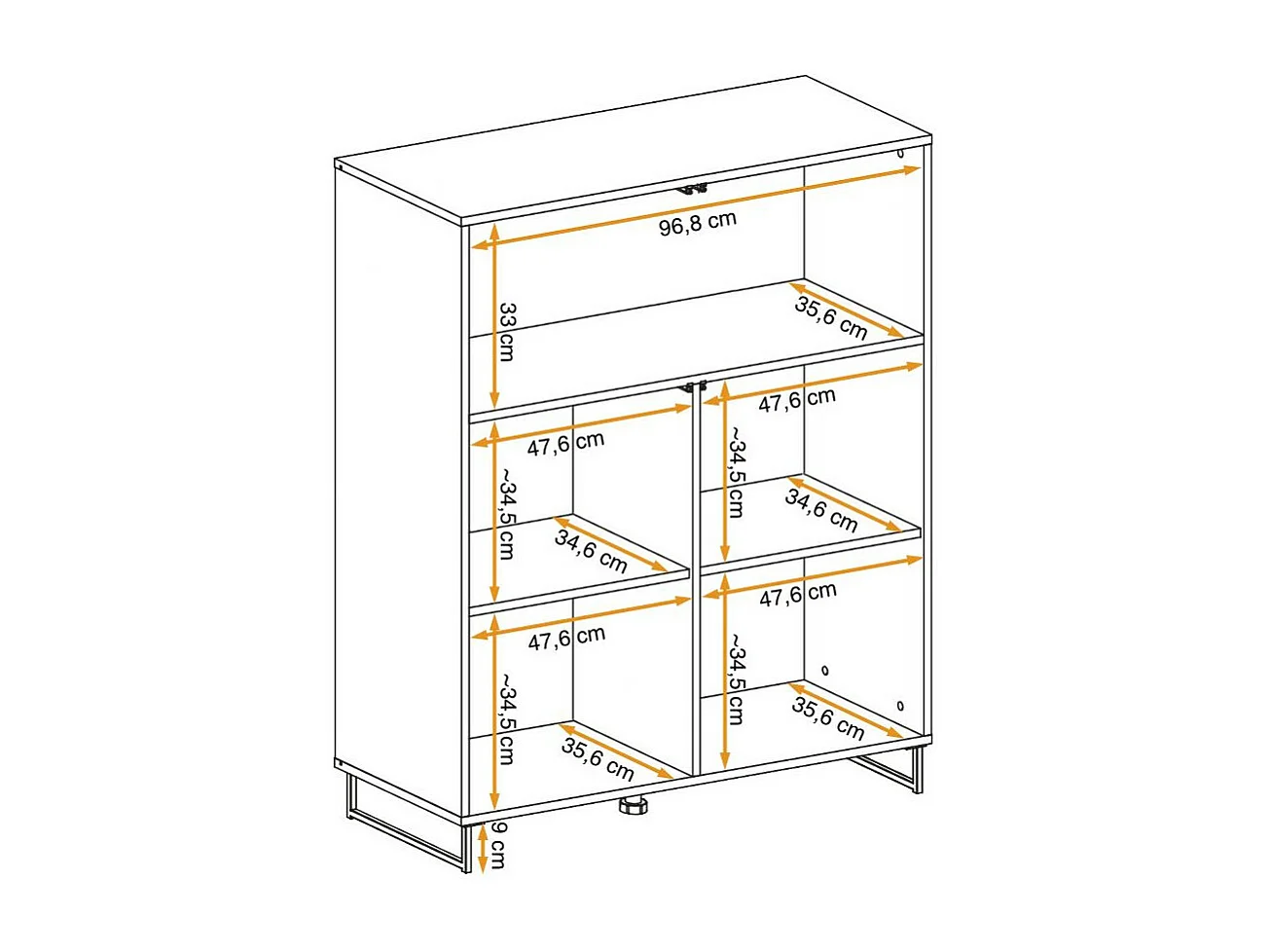 Buffet Design 2 Portes "Plank" 120cm Naturel