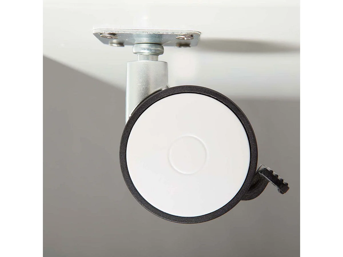 Table Basse Design "Yavor" 110cm Naturel & Blanc