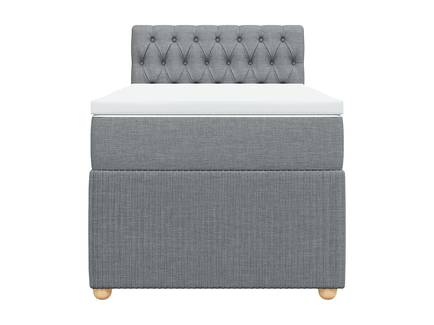 Sommier à lattes de lit et matelas Gris clair 90x190 cm Tissu