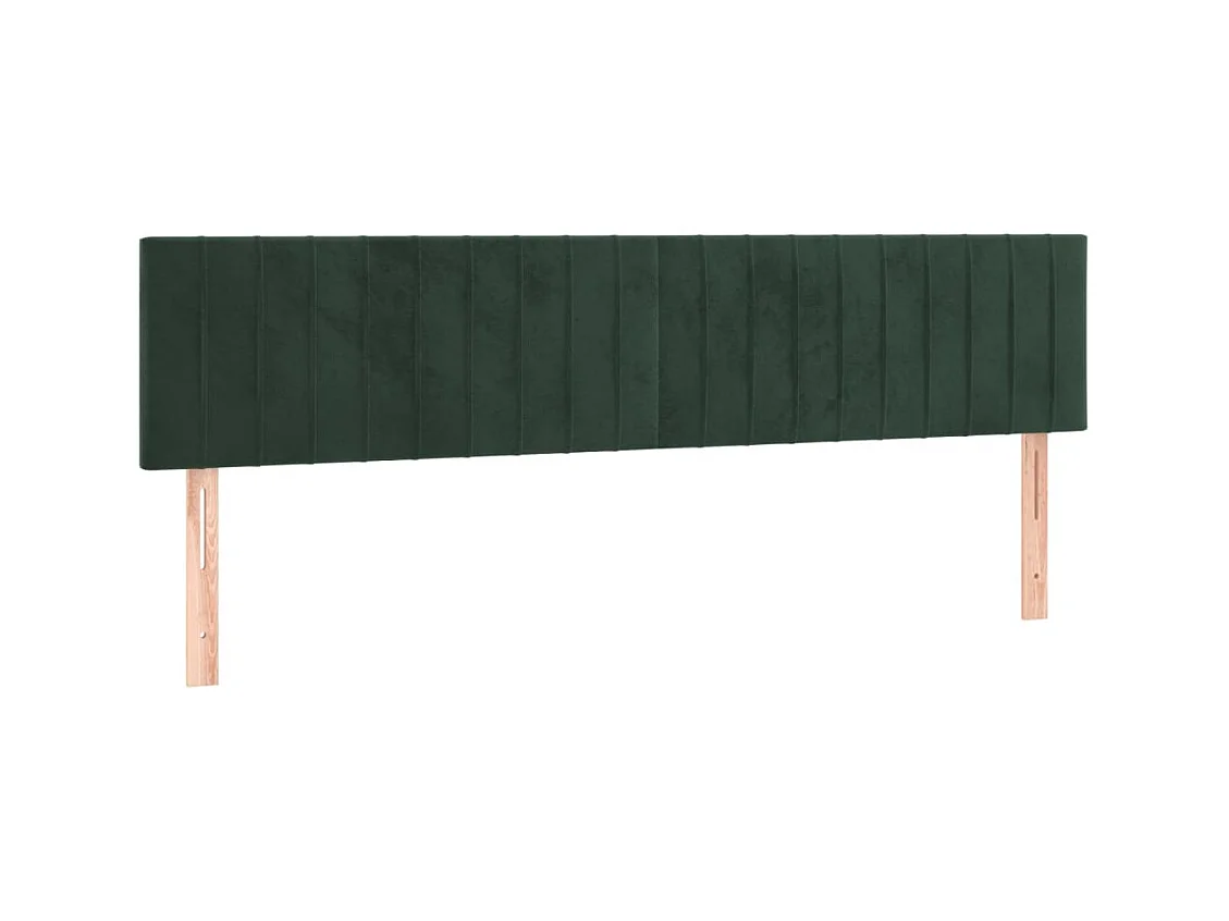 Sommier à lattes de lit et matelas Vert foncé 200x200cm Velours