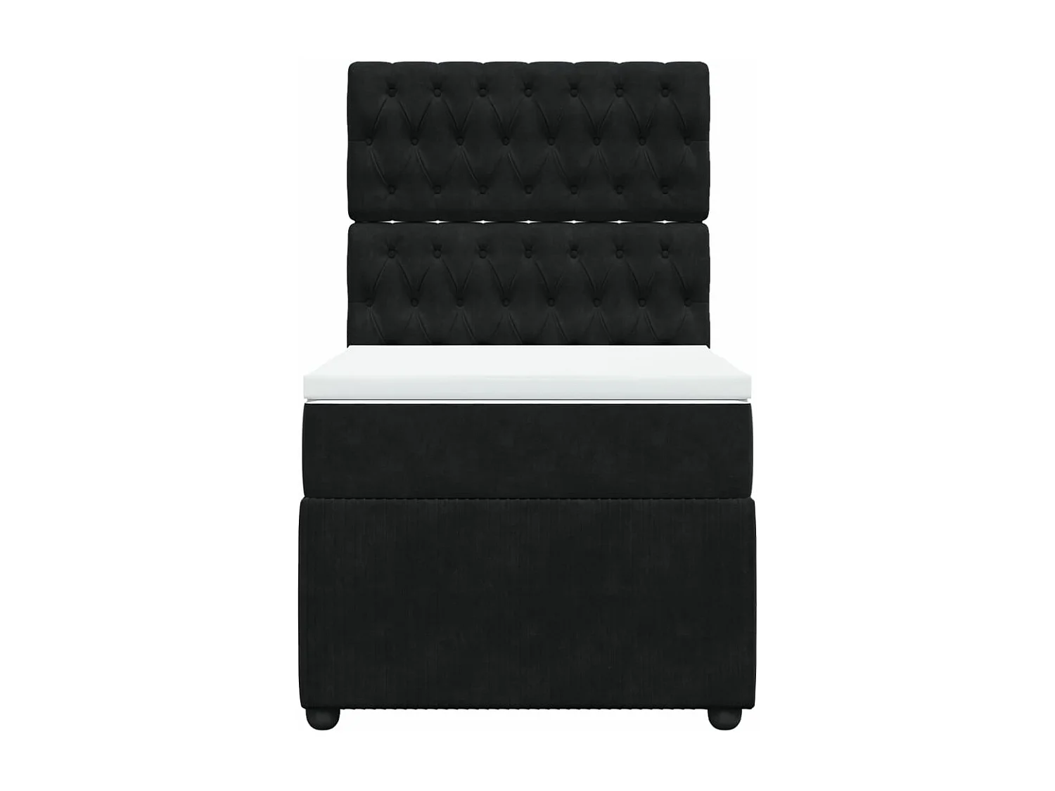 Boxspring met matras fluweel zwart 80x200 cm