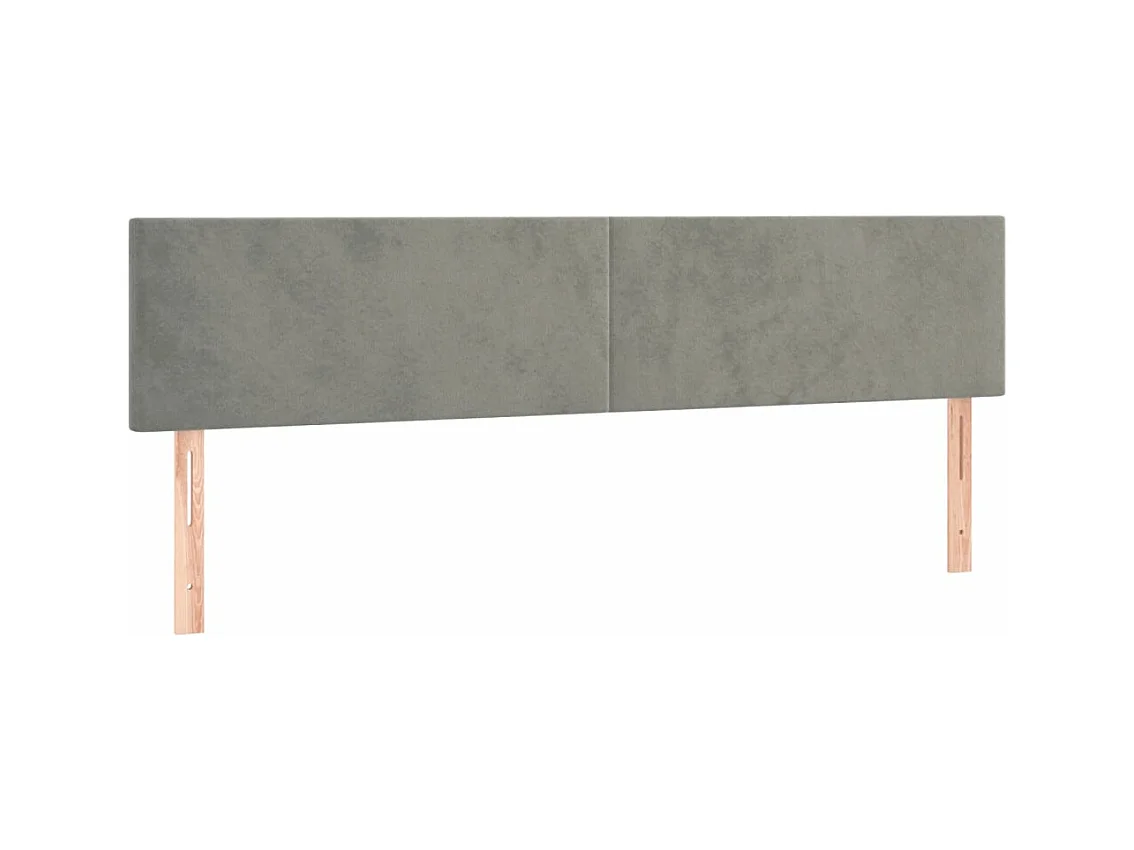 Sommier à lattes de lit et matelas gris clair 120x190cm velours