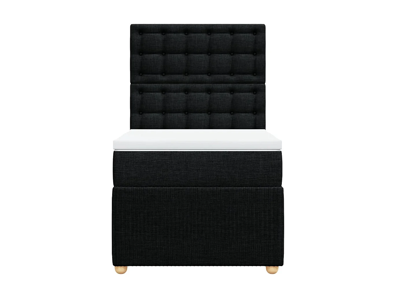 Boxspring met matras stof zwart 80x200 cm