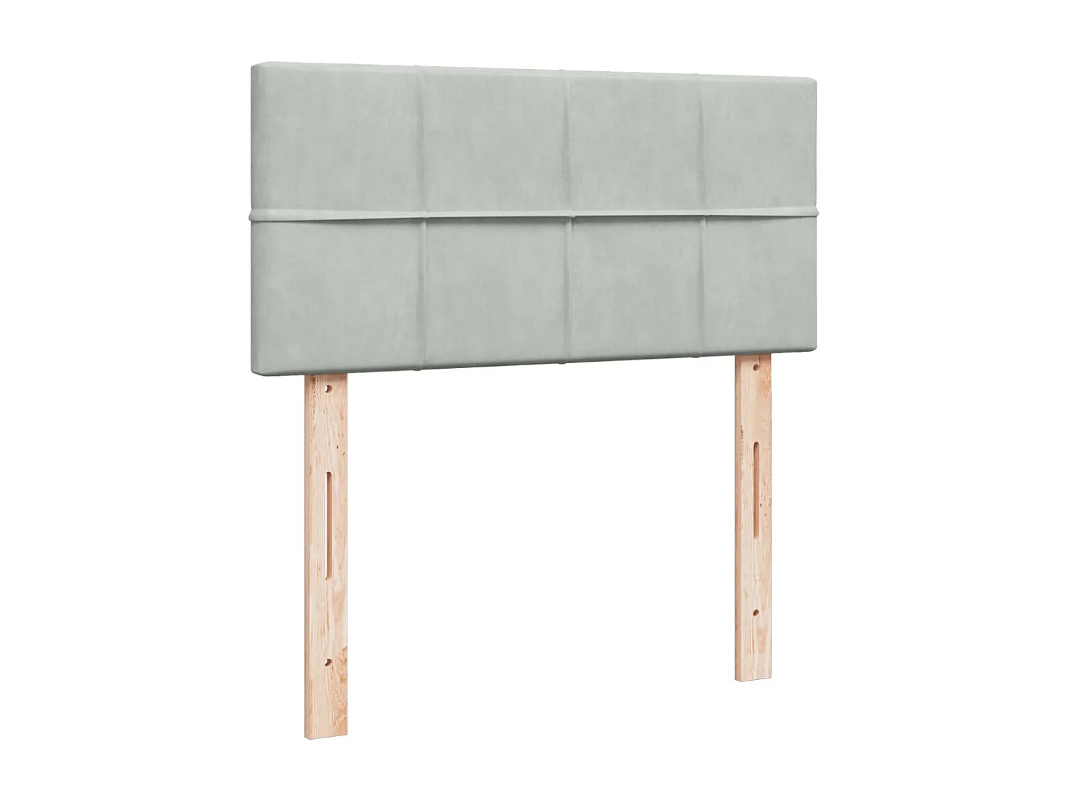 Boxspringbett mit Matratze Hellgrau 90x200 cm Samt