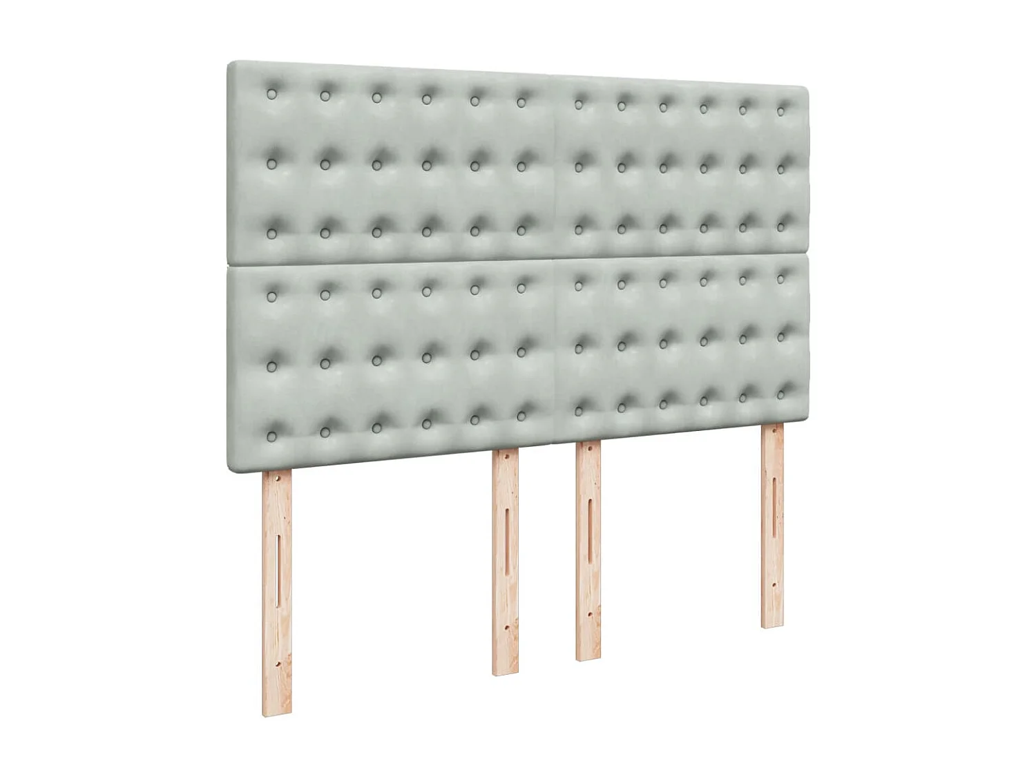 Cama box spring con colchón terciopelo gris claro 140x190 cm