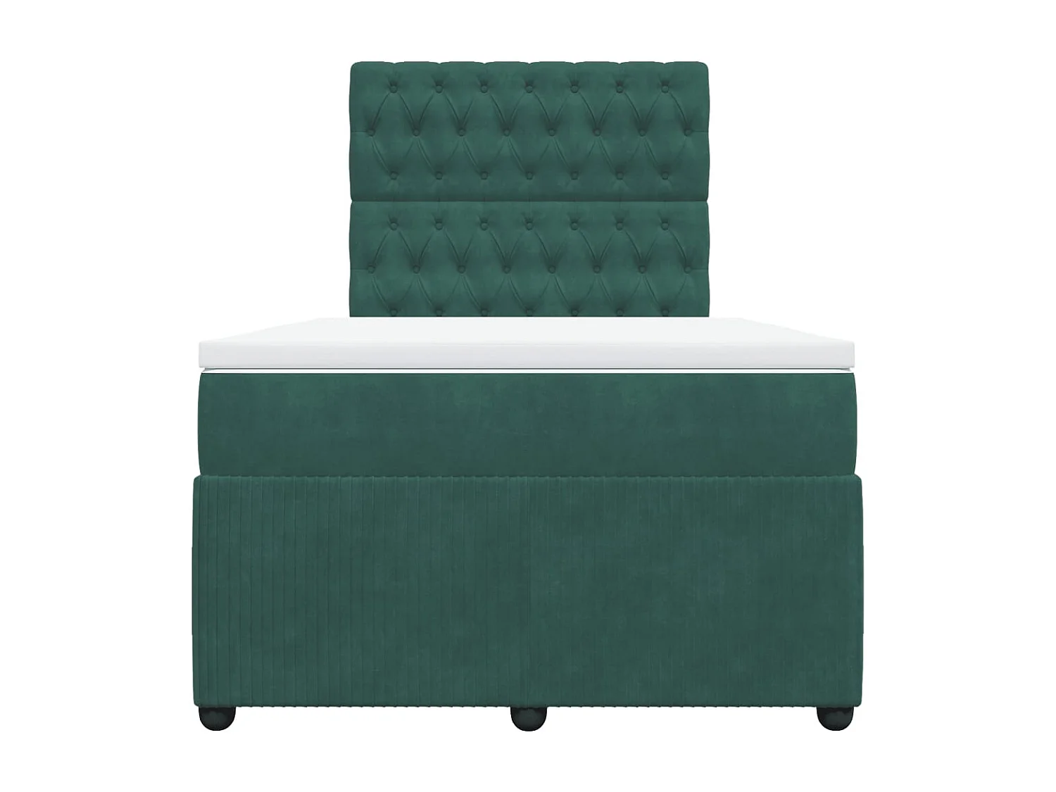 Boxspring met matras fluweel donkergroen 120x200 cm