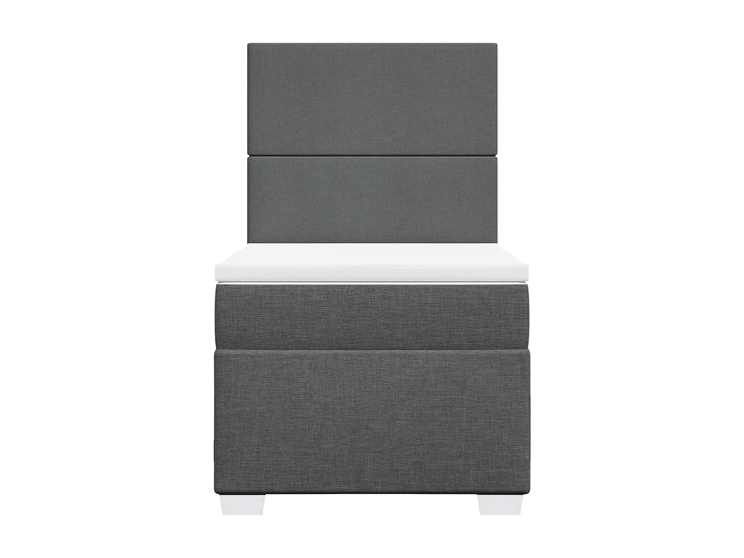 Boxspringbett mit Matratze Dunkelgrau 90x190 cm Stoff