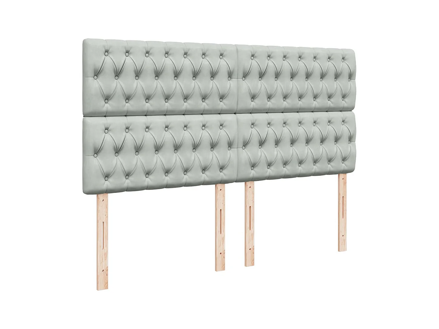 Giroletto a Molle con Materasso Grigio Chiaro 200x200cm Velluto