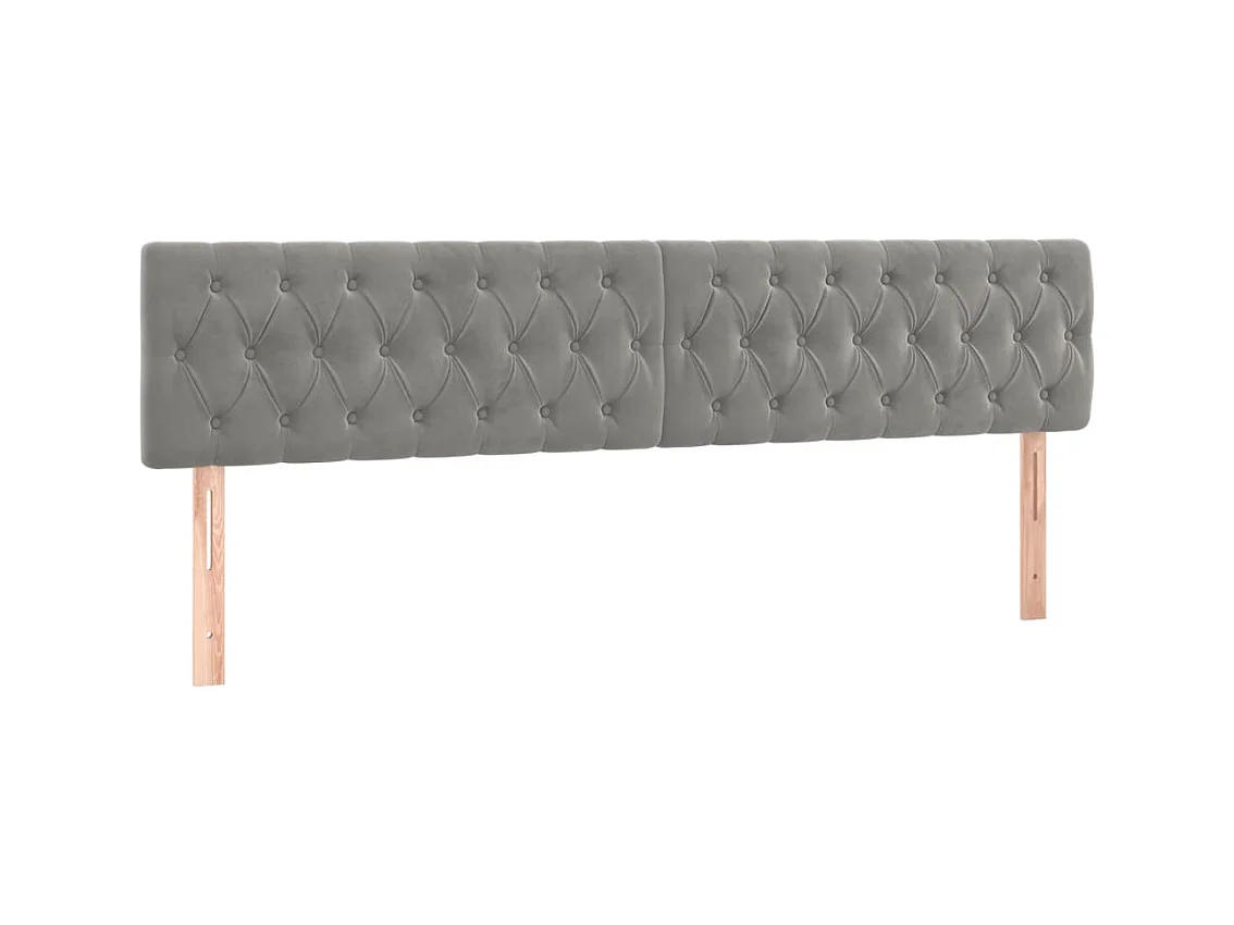 Boxspring met matras fluweel lichtgrijs 120x190 cm