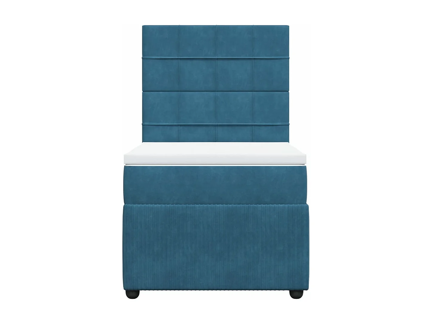 Sommier à lattes de lit et matelas Bleu foncé 80x200 cm Velours