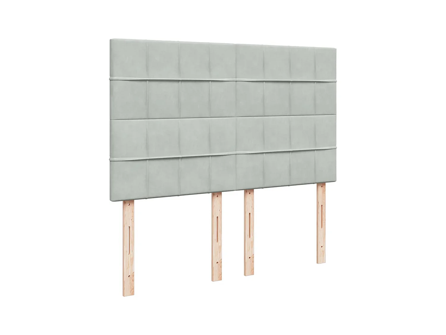 Giroletto a Molle con Materasso Grigio Chiaro 140x190cm Velluto