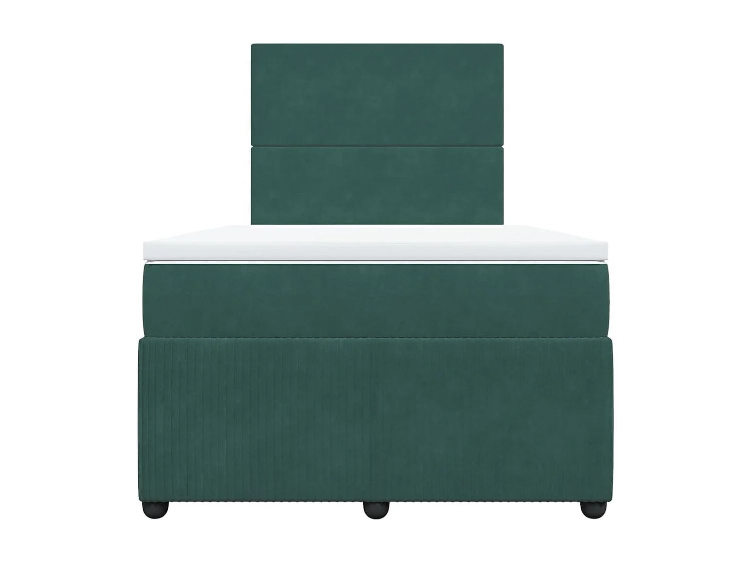 Boxspringbett mit Matratze Dunkelgrün 120x200 cm Samt