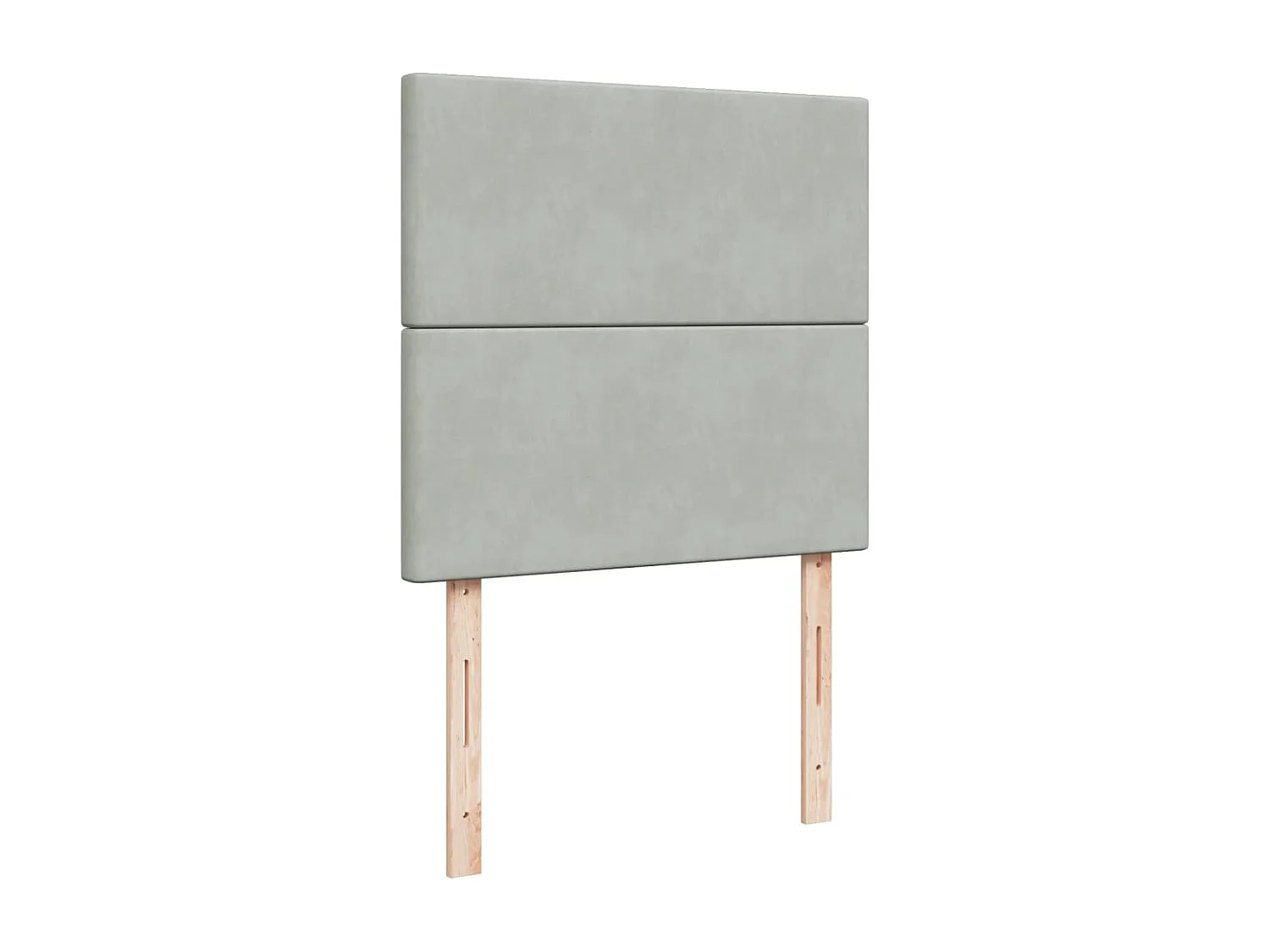 Boxspringbett mit Matratze Hellgrau 100x200 cm Samt