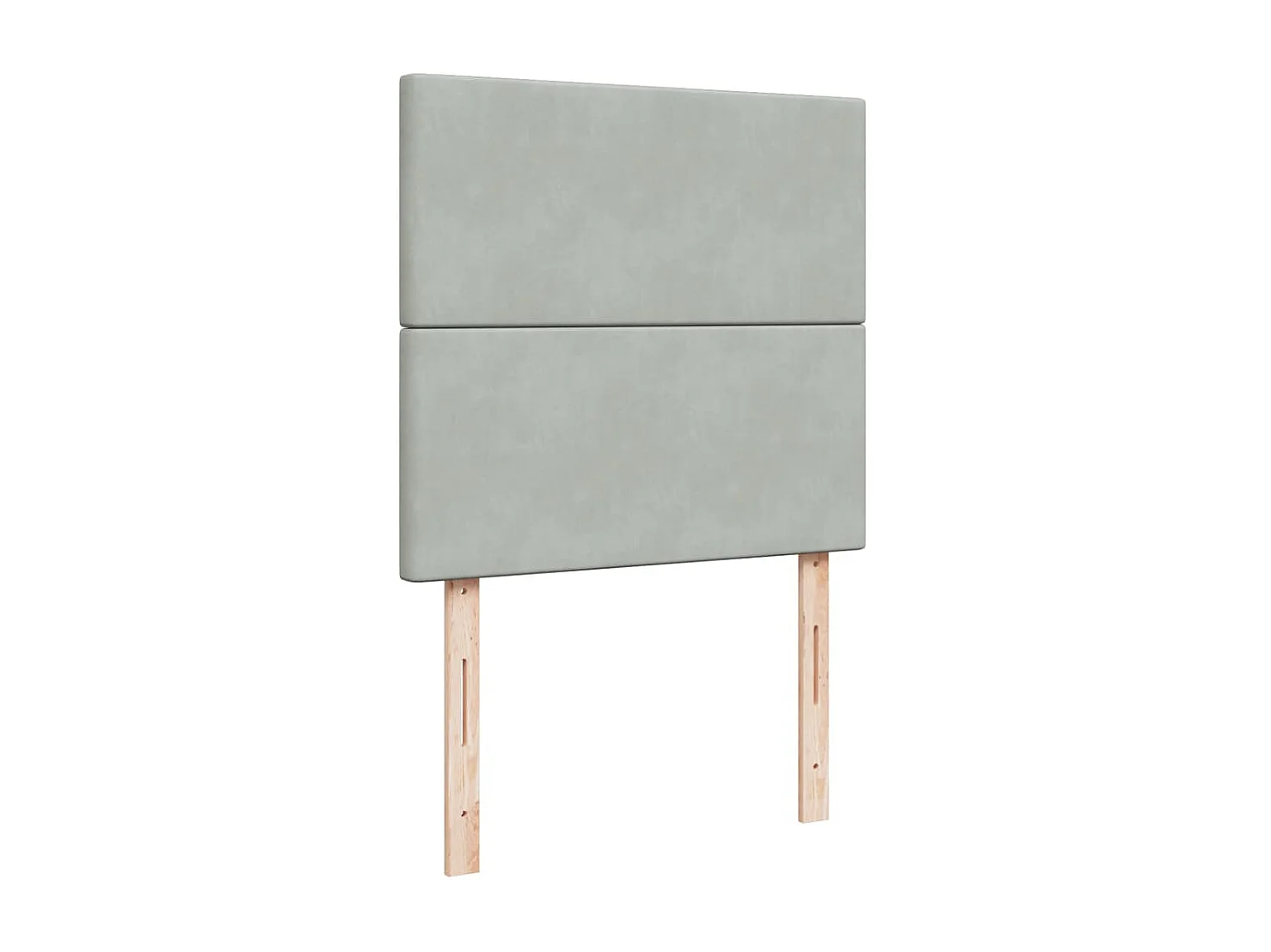 Giroletto a Molle con Materasso Grigio Chiaro 90x190 cm Velluto