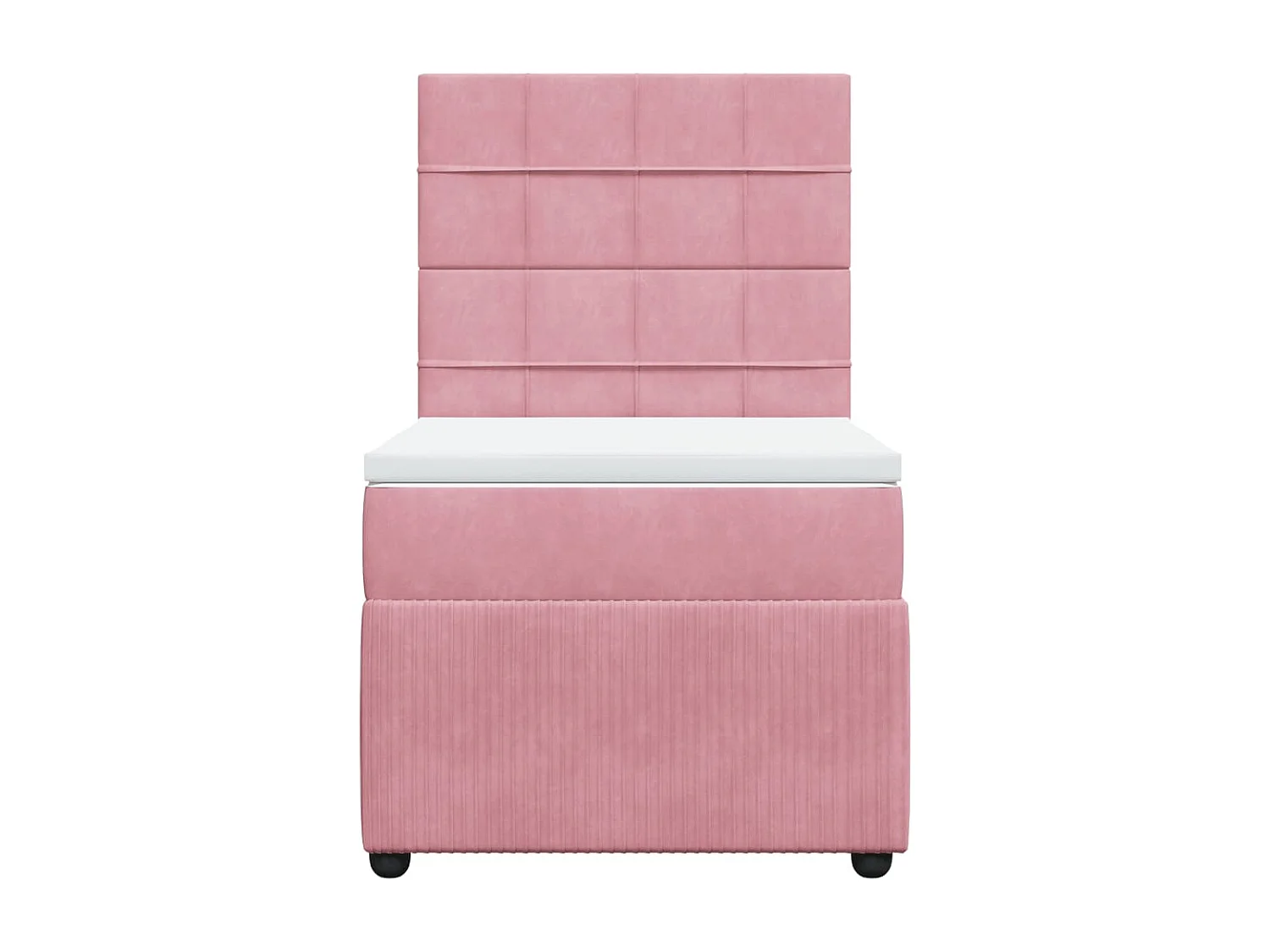 Sommier à lattes de lit et matelas Rose 80x200 cm Velours